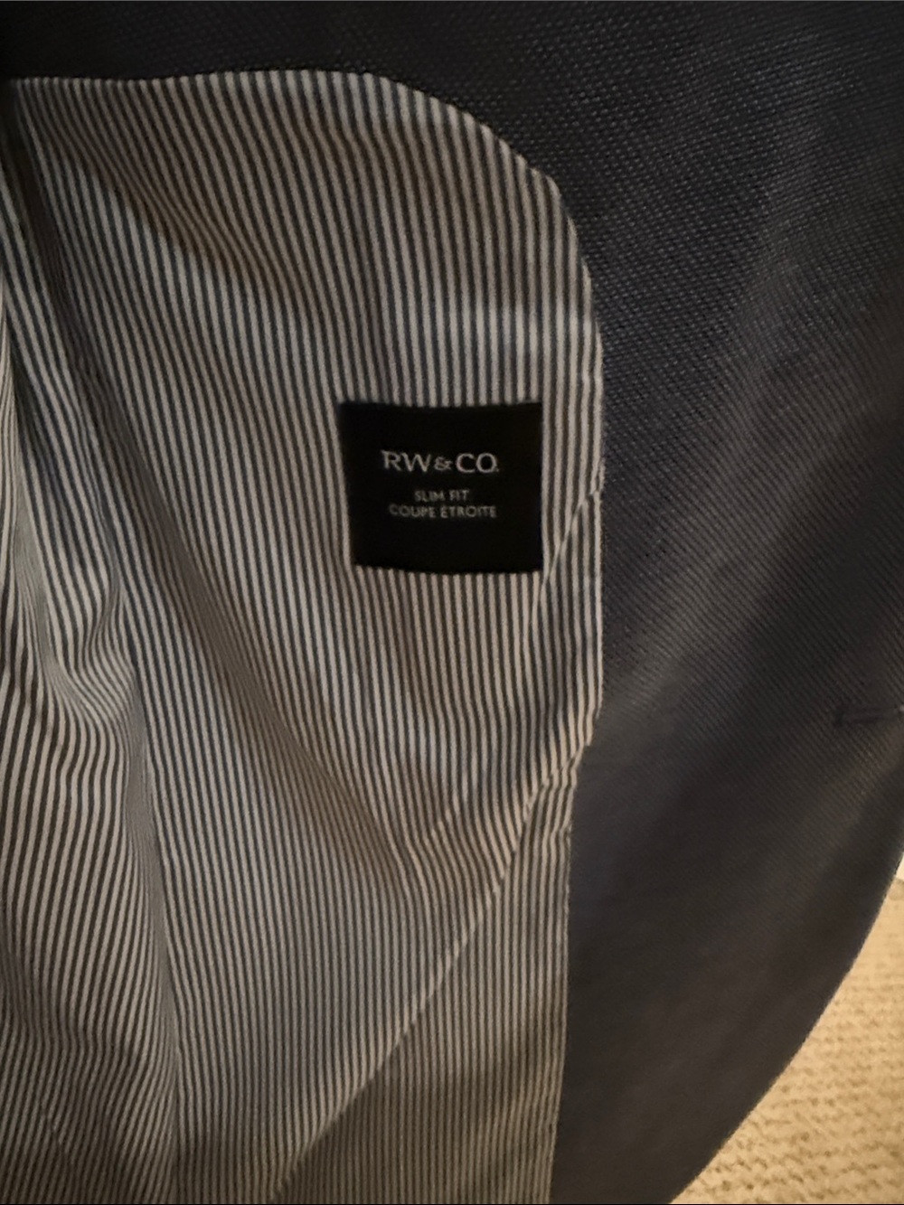 RW&CO. Men's Gray Sport Coat - Two-Button Blazer - Picture 2 of 3